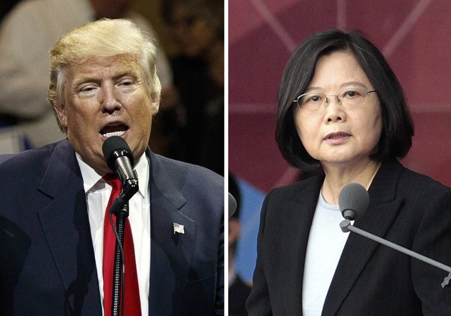 2016年时任总统的蔡英文曾与美国总统当选人川普通话，引发国际媒体关注。 美联社