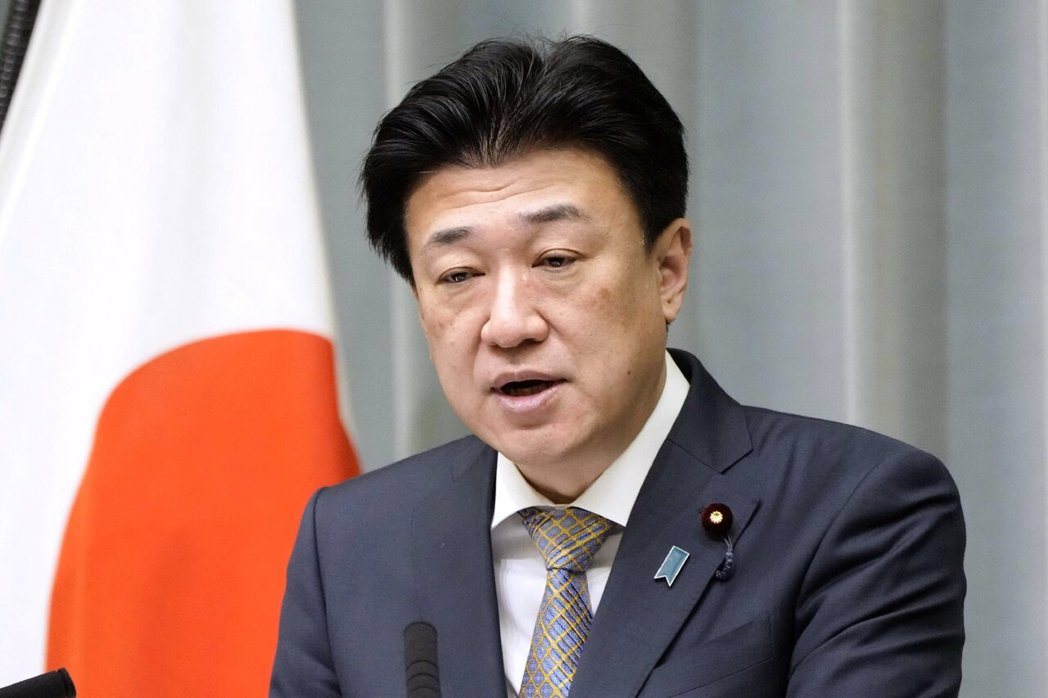 日本内阁官房长官木原稔。美联社 日本内阁官房长官木原稔。美联社